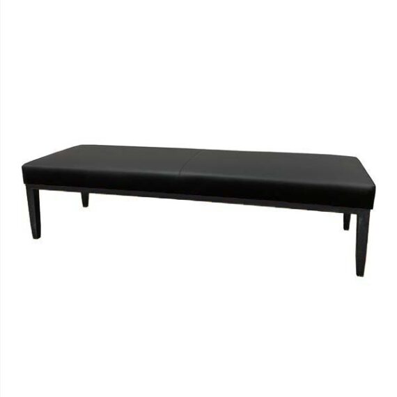 SS-536 | CHELSEA BENCH BLACK WITH BLACK CHROME LEGS