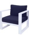 MISC-EU-051 | WHITE FRAME CONTEMPORARY SINGLE CHAIR