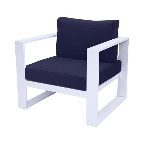MISC-EU-051 | WHITE FRAME CONTEMPORARY SINGLE CHAIR
