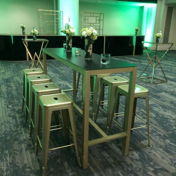 CRU-064 | GEO DIAMOND GOLD FRAME CRUISER CLEAR GLASS TOP