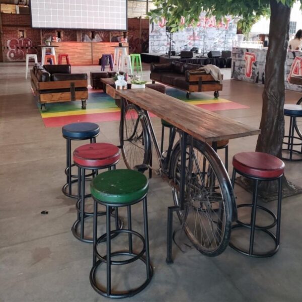 MISC-PROP-015 | BICYCLE TABLE WITH STOOLS (6)