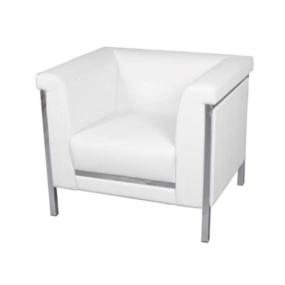 SS-075 | SQUARE BACK TUB CHAIR WHITE