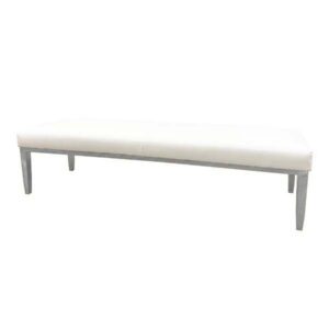SS-532 | CHELSEA BENCH WHITE WITH CHROME LEGS
