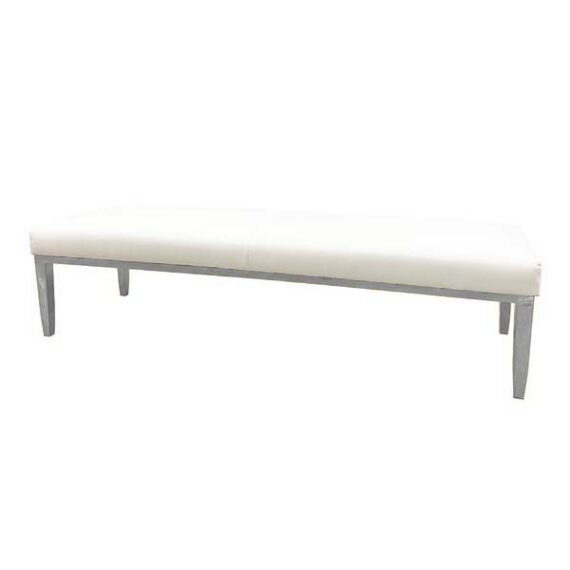 SS-532 | CHELSEA BENCH WHITE WITH CHROME LEGS
