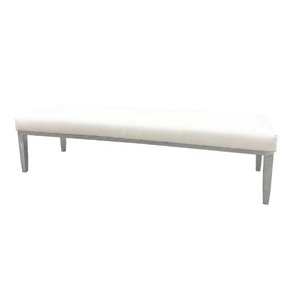 SS-532 | CHELSEA BENCH WHITE WITH CHROME LEGS
