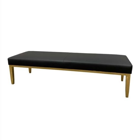 SS-531 | CHELSEA BENCH BLACK WITH GOLD LEGS