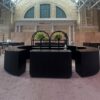 BAR-098 | SYDNEY FLUTED 4FT BAR BLACK WOOD