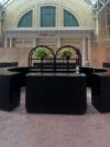 BAR-089 | SYDNEY ARCHED BAR SHELF BLACK WOOD