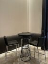 BS-006 | PITT BARSTOOL CHROME LEGS WITH BLACK SEAT
