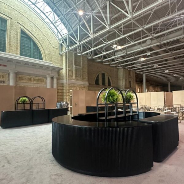 BAR-092 | SYDNEY FLUTED 6FT BAR BLACK WOOD