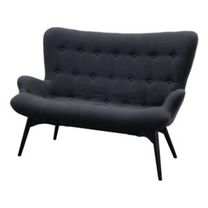 SS-465 | NORA FABRIC LOVESEAT BLACK