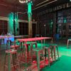 COMM-001 | COMMUNAL TABLE CHROME FRAME WITH PLEXI TOP