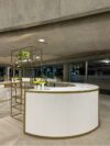 BAR-036 | 6FT CURVED BAR GOLD FRAME WITH PLEXI