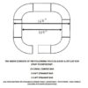 BAR-026 | 6FT CURVED BAR WHITE FRAME WITH WHITE PLEXI