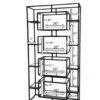 BAR-082 | GEO RECTANGULAR WINE SHELF BLACK FRAME BLACK PLEXI