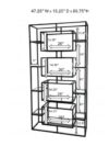 BAR-082 | GEO RECTANGULAR WINE SHELF BLACK FRAME BLACK PLEXI