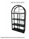 BAR-088 | SYDNEY ARCHED BAR SHELF WHITE WOOD