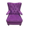 SS-415 | QUEEN WEST VELVET ARMCHAIR PURPLE