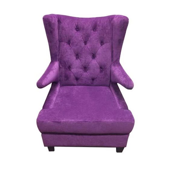 SS-415 | QUEEN WEST VELVET ARMCHAIR PURPLE