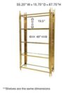 BAR-069 | GEO GATSBY WINE SHELF GOLD FRAME CLEAR PLEXI