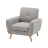 SS-561 | SIMONE GREY FABRIC SINGLE CHAIR