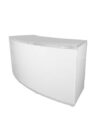 BAR-024 | 8FT CURVED BAR WHITE FRAME WITH WHITE PLEXI