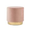 SS-430 | ROUND VELVET OTTOMAN BLUSH PINK