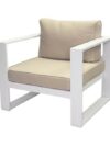 MISC-EU-051 | WHITE FRAME CONTEMPORARY SINGLE CHAIR