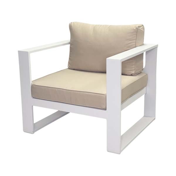MISC-EU-051 | WHITE FRAME CONTEMPORARY SINGLE CHAIR