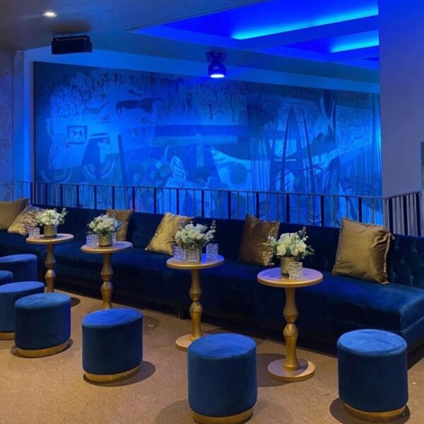 SS-450 | VELVET TUFTED BACK SOFA ROYAL BLUE