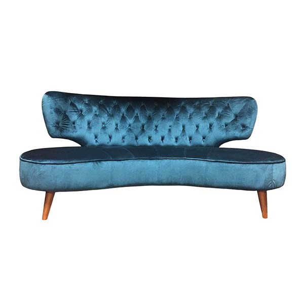 SS-416 | QUEEN WEST VELVET SOFA TEAL