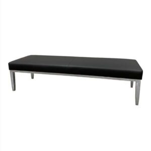 SS-533 | CHELSEA BENCH BLACK WITH CHROME LEGS