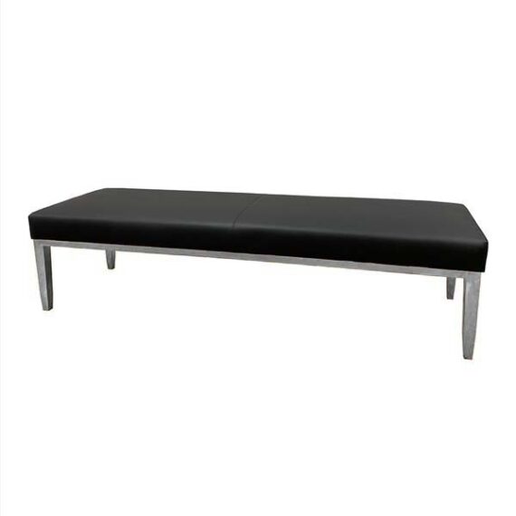 SS-533 | CHELSEA BENCH BLACK WITH CHROME LEGS