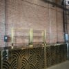 BAR-068 | 4FT GEO GATSBY BAR GOLD FRAME BLACK PLEXI
