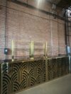 BAR-068 | 4FT GEO GATSBY BAR GOLD FRAME BLACK PLEXI