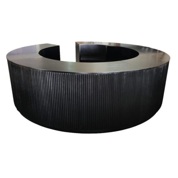 BAR-095 | SYDNEY FLUTED CURVED BAR BLACK WOOD