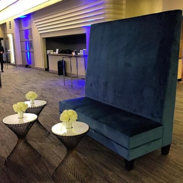 SS-445 | HIGHBACK VELVET BANQUETTE POWDER BLUE