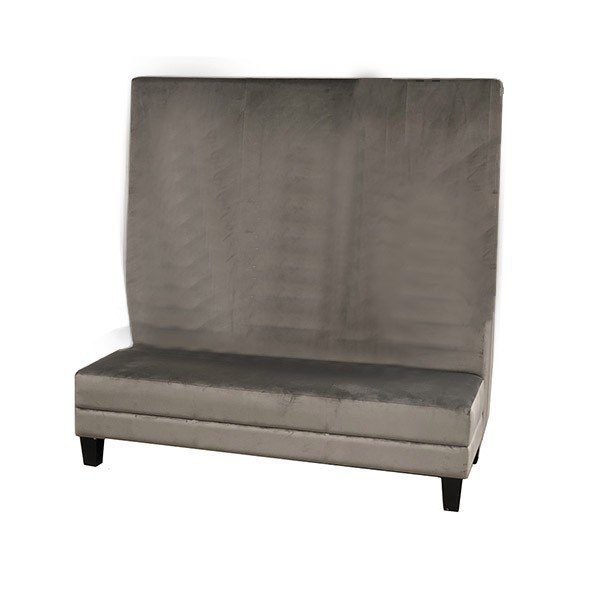 SS-444 | HIGHBACK VELVET BANQUETTE SILVER
