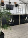 BAR-033 | 6FT BAR GOLD FRAME WITH PLEXI