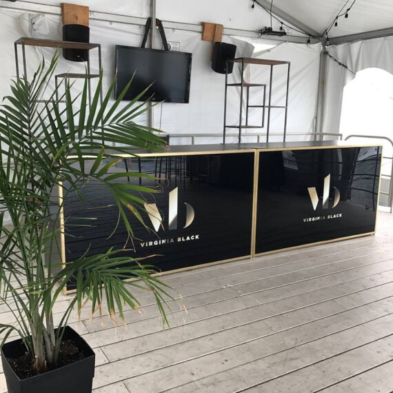 BAR-033 | 6FT BAR GOLD FRAME WITH PLEXI