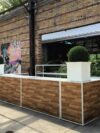 BAR-012 | 6' 6" BAR BACK WHITE FRAME WITH PLEXI