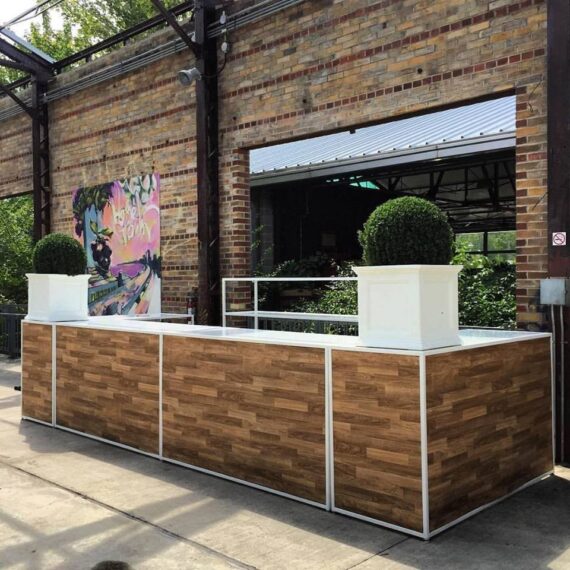 BAR-012 | 6' 6" BAR BACK WHITE FRAME WITH PLEXI