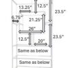 BAR-057 | GEO SQUARE WINE SHELF WHITE FRAME WHITE PLEXI