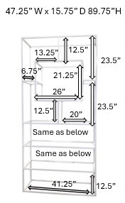 BAR-057 | GEO SQUARE WINE SHELF WHITE FRAME WHITE PLEXI