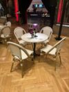 CASUAL-115 | MARSEILLE CAFÉ TABLE BLACK BASE WITH WHITE TOP
