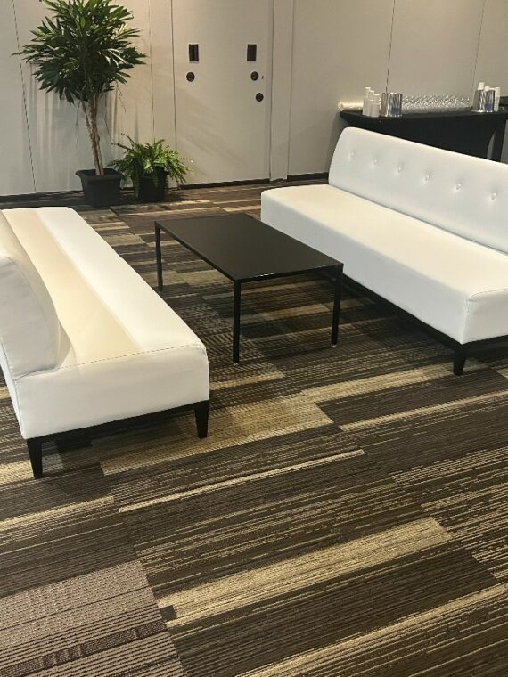 CT-053 | RECTANGULAR BLACK FRAME COFFEE TABLE WITH PLEXI TOP