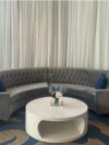 SS-515 | VELVET TUFTED BACK HALF MOON SOFA GREY (2 PIECES)