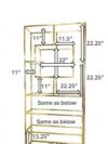 BAR-058 | GEO SQUARE WINE SHELF GOLD FRAME CLEAR PLEXI