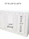BAR-081 | 6FT GEO WINDOW BAR BLACK FRAME BLACK PLEXI