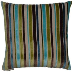 MISC-PILL-014 | GREEN,TEAL,BROWN, GREY STRIPED PILLOW
